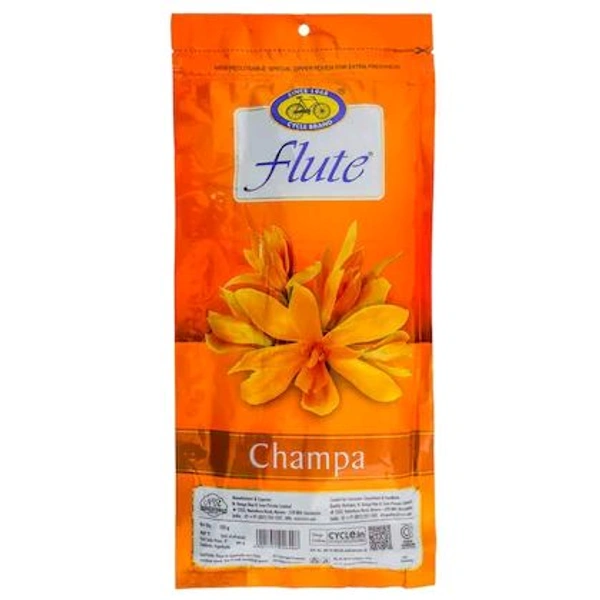 Cycle Flute Champa Ziplock Agarbatti 125 g - 30cm X 25cm X 14cm