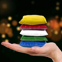 Devi Store  Multicolor Marble Rangoli Powder - Yellow, Red, White, Darkgreen, Blue, 100 Gm (Pack Of 5)