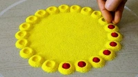 Multicolor Marble Rangoli Powder Colors - Orange, Purple, Green, Yellow, Red, 100 G Each (Pack Of 5) - 12mm X 12mm X 10mm