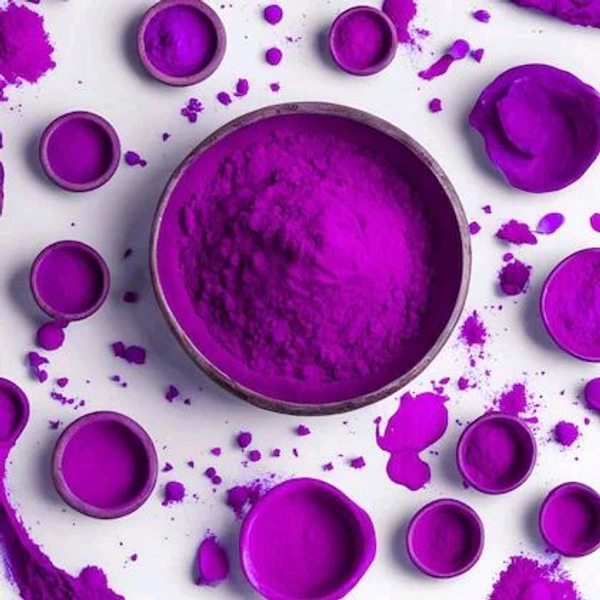 Holi Gulal 200g Hygienically Hand-Made Herbal Gulal Gift Skin Friendly - Non-Toxic Holi Colors - Eco Friendly - Easy to Washable - Organic Gulal Powder - Electric Violet