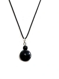 Natural Black Tourmaline Alloy Black Pendent For Men And Women