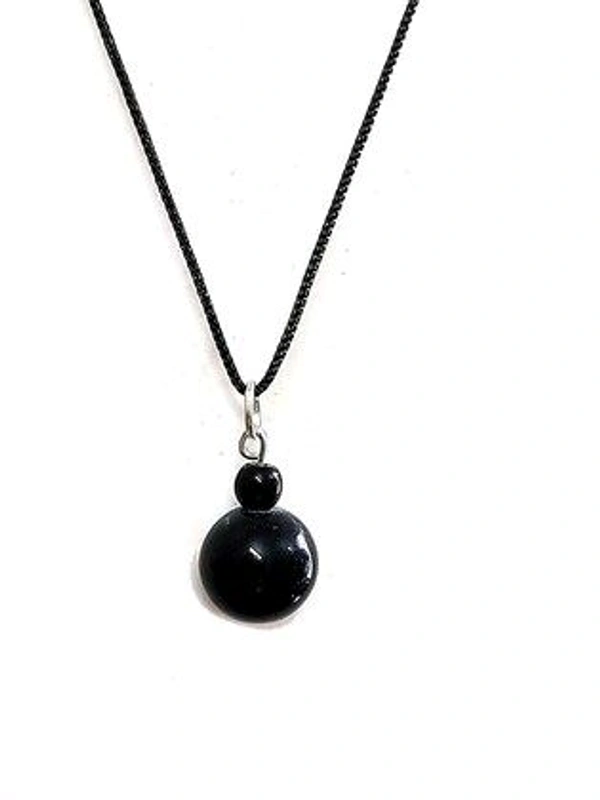 Natural Black Tourmaline Alloy Black Pendent For Men And Women