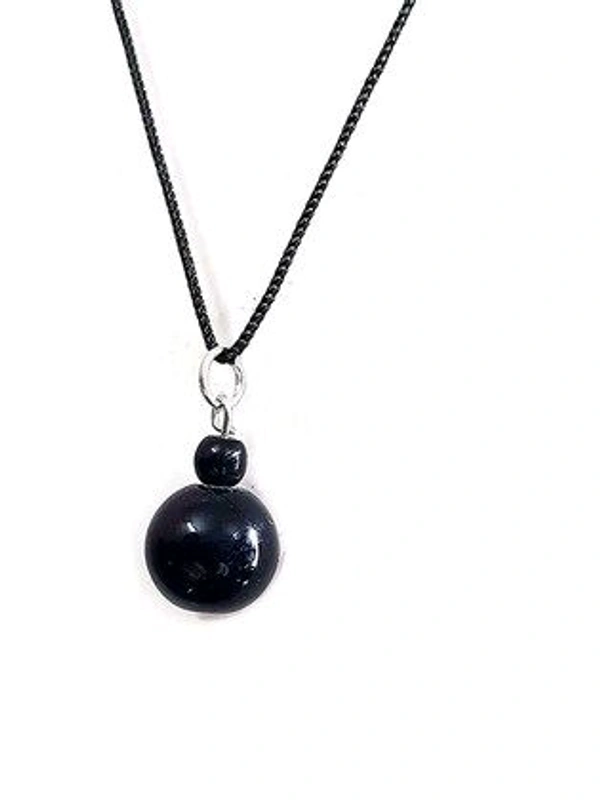 Natural Black Tourmaline Alloy Black Pendent For Men And Women