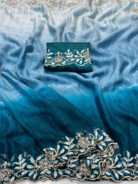Sarees sarees with pretty embroidery with Dimond