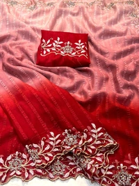 Sarees sarees with pretty embroidery with Dimond