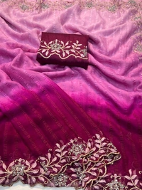 Sarees sarees with pretty embroidery with Dimond