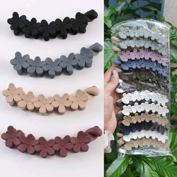 Soft Matt Duotone Banana Clips (3 Pcs) - Purple