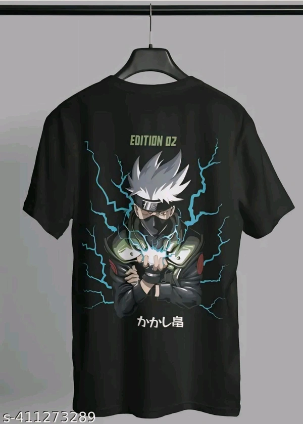KAKASHI ANIME T-SHIRT  - Black, M