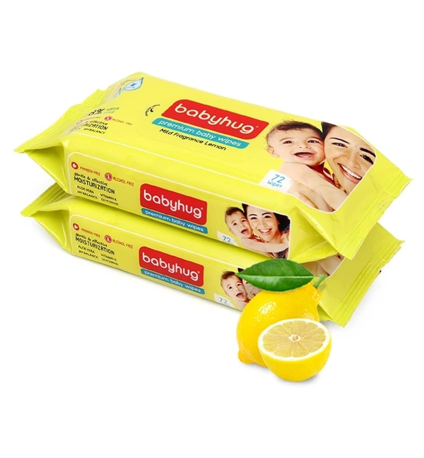 BABYHUG BODY WIPES LEMON 30N