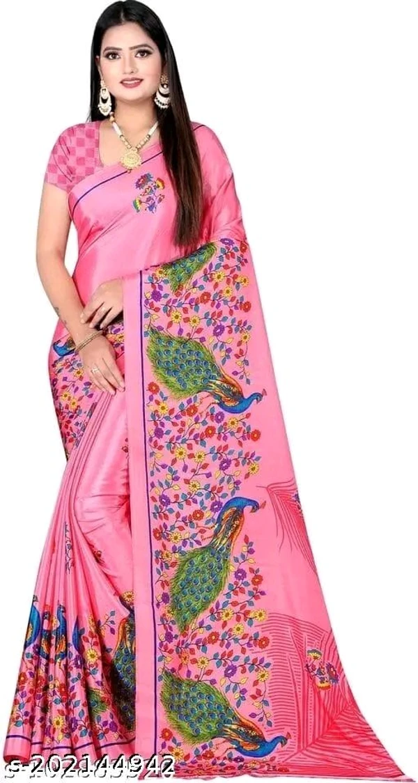 Beautiful Crepe Saree With Blouse Piece 