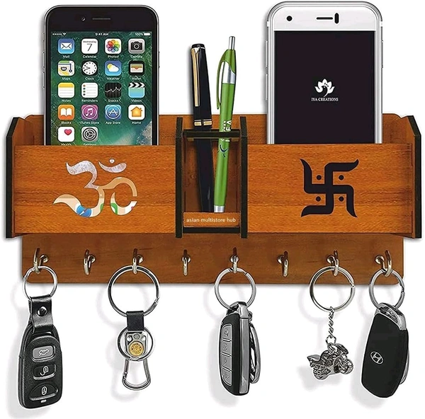 RHT MDF Wooden Home Decorative & Mobile Storage Box Key Holder | Key Holder for Wall Decor Stylish | Key Stand for Decor Home