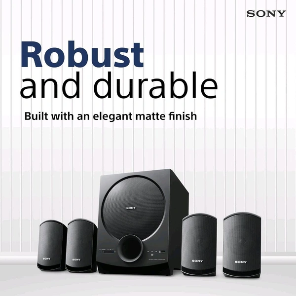SONY Sony SA-D40M2 5.1ch 100W Home Theater System w/ Powerful Subwoofer | Bluetooth, USB, AUX - Black, 40D x 25W x 33.7H Centimeters
