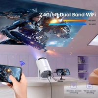 Anamika  ✨Portronics Beem 440 Smart HD Projector: 720p, Built-in Netflix/Prime/Hotstar, 2000 Lumens, Rotatable, Screen Mirroring (White)✨✨ - White, 12L x 22W x 13H Centimeters