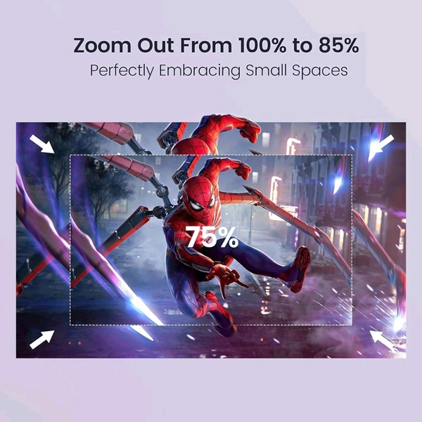 Anamika  ✨Portronics Beem 440 Smart HD Projector: 720p, Built-in Netflix/Prime/Hotstar, 2000 Lumens, Rotatable, Screen Mirroring (White)✨✨ - White, 12L x 22W x 13H Centimeters