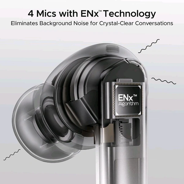 boAt ✨ boAt Airdopes 111v2 TWS | 50H Playtime • ENx™ Quad Mics • Premium Leather Finish • 13mm Drivers Fast Charge • Dual EQ • IPX4 • Made in India 🇮🇳 - 25 Millimeters, Classic Black