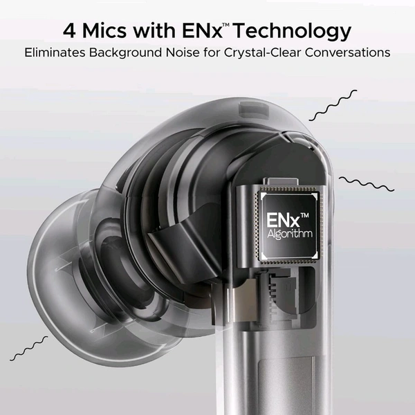 boAt Airdopes 111v2 TWS Earbuds | 50H Playtime, 4Mics ENx™, Premium Leather Finish, 13mm Drivers, Fast Charge (Ivory White) - Item Height	25 Millimeters, (Ivory White)