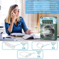Anamika  ❄️ Portable 2-in-1 Air Cooler & Misting Fan | 7-Color LED • 3 Wind/Spray Modes • 3H Timer • USB-Powered *Compact Desktop Cooler w/ 0.6L Tank • 360° Tilt • Floor/Office Use* - Japanese Laurel