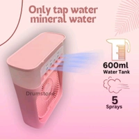 Anamika  ❄️ Portable 2-in-1 Air Cooler & Misting Fan | 7-Color LED • 3 Wind/Spray Modes • 3H Timer • USB-Powered *Compact Desktop Cooler w/ 0.6L Tank • 360° Tilt • Floor/Office Use* - Pink Flamingo
