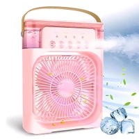Anamika  ❄️ Portable 2-in-1 Air Cooler & Misting Fan | 7-Color LED • 3 Wind/Spray Modes • 3H Timer • USB-Powered *Compact Desktop Cooler w/ 0.6L Tank • 360° Tilt • Floor/Office Use* - Pink Flamingo