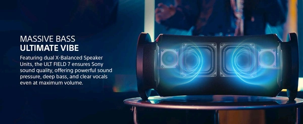 Anamika  ✨ Sony ULT Field 7 | 30H Battery | ULT Bass Boost 🌊 | IP67 Water/Dustproof | Party Connect Karaoke-Ready • RGB Lights • Portable Handle • New Launch! - Black