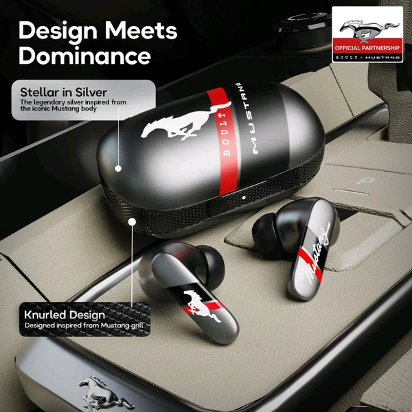 Boult 🎧 Boult Mustang Dyno (Grey): 60H Endurance | Combat Gaming Mode | Quad ENC Mics "Touch Controls + Dual Pairing | Made in India" - Mustang Dyno (Grey)
