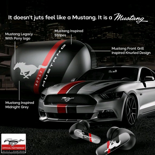 Boult 🎧 Boult Mustang Dyno (Grey): 60H Endurance | Combat Gaming Mode | Quad ENC Mics "Touch Controls + Dual Pairing | Made in India" - Mustang Dyno (Grey)