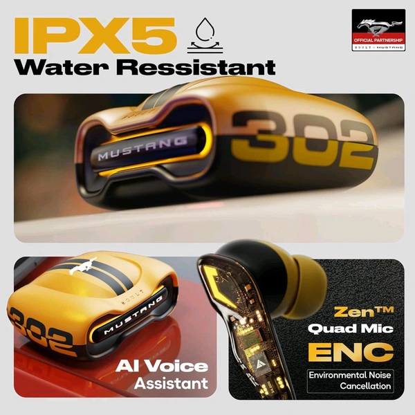 Anamika ✨ Boult Mustang Torq (Yellow): 60H Battery + 45ms Speed | APP + ENC | 13mm Drivers "Game, Vibe, Dominate — Now in Energetic Yellow 💛" - Mustang Torq Gold