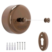 Anamika Round Rose Gold Retractable Clothesline — 9ft Lockable & Weatherproof!