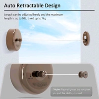 Anamika Round Rose Gold Retractable Clothesline — 9ft Lockable & Weatherproof!