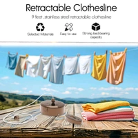 Anamika Round Rose Gold Retractable Clothesline — 9ft Lockable & Weatherproof!
