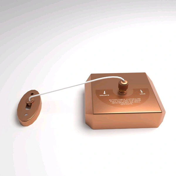 Anamika  ✨ Anamika Square Rose Gold Retractable Clothesline — 9ft Lockable & Weatherproof! - Rose Gold