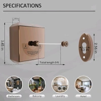 Anamika  ✨ Anamika Square Rose Gold Retractable Clothesline — 9ft Lockable & Weatherproof! - Rose Gold