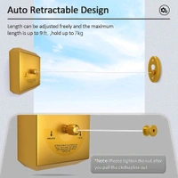 Anamika  ✨ Anamika Gold Square Retractable Clothesline — 9ft Lockable & Weatherproof! - Golden Fizz