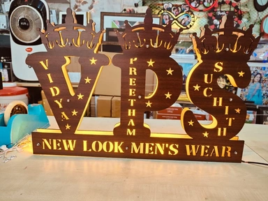 LED MDF Name Frames