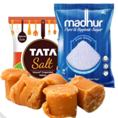 Salt, Sugar , Jaggery  & Honey