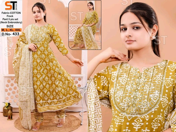 cotton frock set