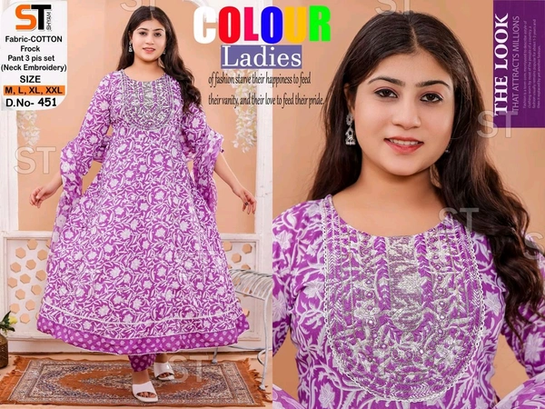 cotton frock set