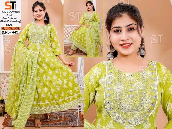 cotton frock set