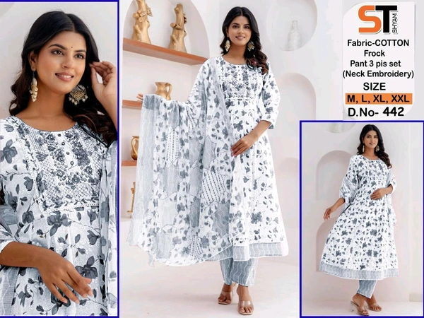 cotton frock set