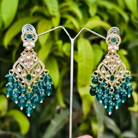 EE006-A18VYT400 Amrapali Jhumkas - Blue