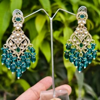 EE006-A18VYT400 Amrapali Jhumkas - Blue