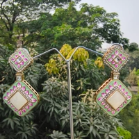 EE009-A09VCT300 Chandani Glow Earrings - Green