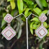 EE021-A09VCT300 Chandani Glow Earrings - Green