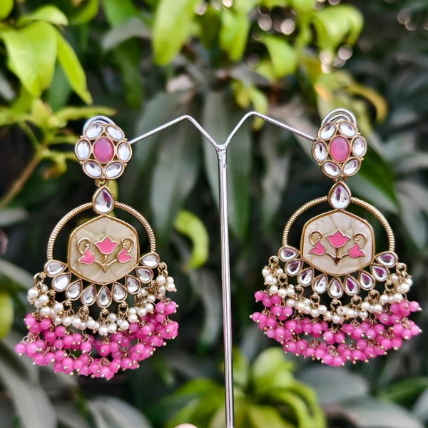 EE018-A21IIS500 Jashn Jhumkas - Dark Pink