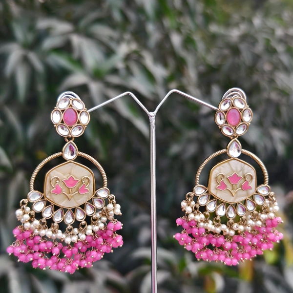 EE018-A21IIS500 Jashn Jhumkas - Dark Pink