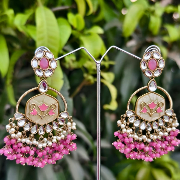 EE018-A21IIS500 Jashn Jhumkas - Dark Pink