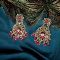 EE019-A40-INN Jeevika Jhumkas - Dark Purple