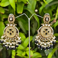 EE029-A20ICT500 Kalika Jhumkas - Black