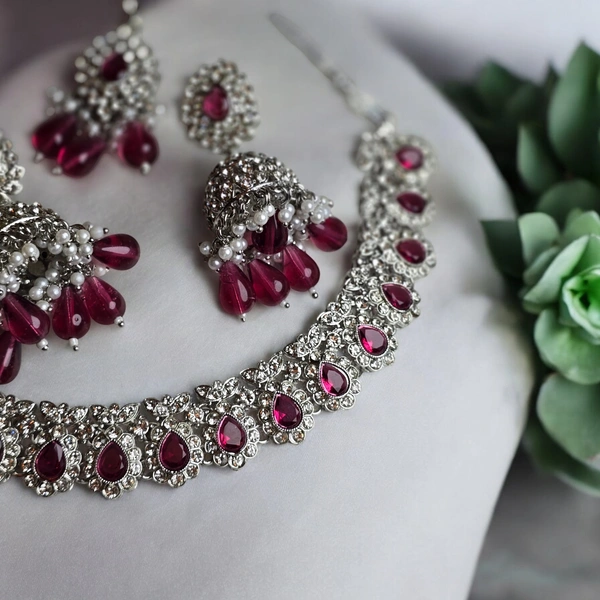 NS009-D07-TYS Kapila Jewel Set - Red