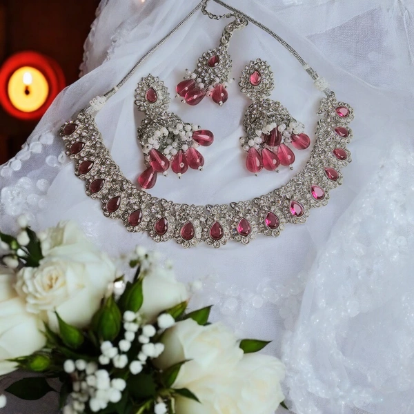 NS009-D07-TYS Kapila Jewel Set - Red